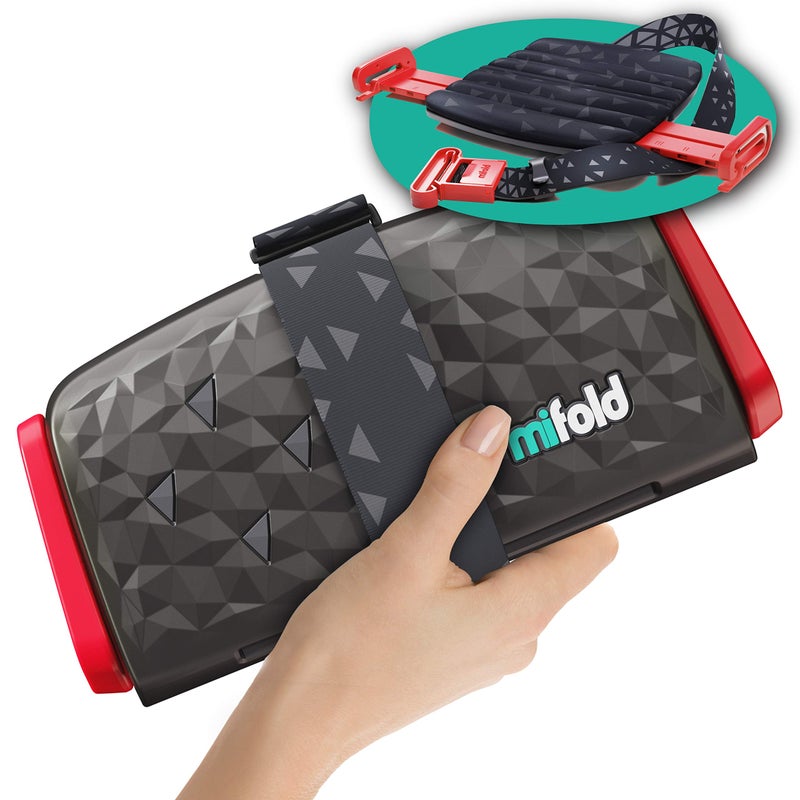 mifold New Mifold Comfort Grab-and-go Car Backless Booster Seat-Compact and Portable for Every Day, Carpooling, Travel, Charcoal Grey - Image 1